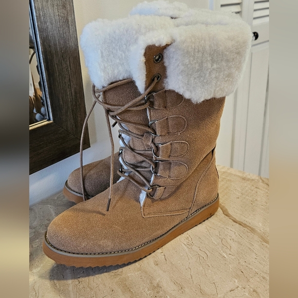 Emu Ridge Lace Up Suede Boots with Wool Blend Lining - Picture 6 of 15